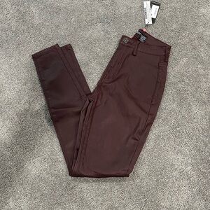 Burgundy Slim Fit Pants